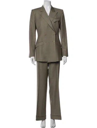 Pre-owned Mugler Vintage 2000's Pantsuit In Neutrals