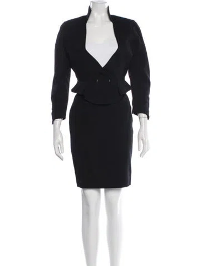 Pre-owned Mugler Vintage 2000's Skirt Suit In Black