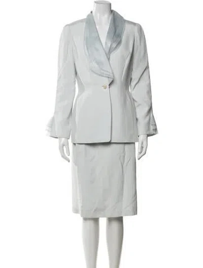 Pre-owned Mugler Vintage 2000 Skirt Suit In Blue