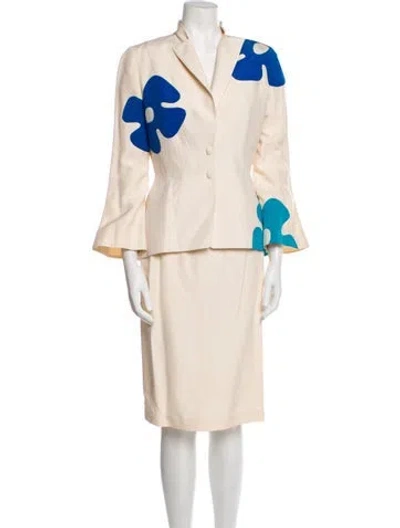 Pre-owned Mugler Vintage 2000 Skirt Suit In Neutral