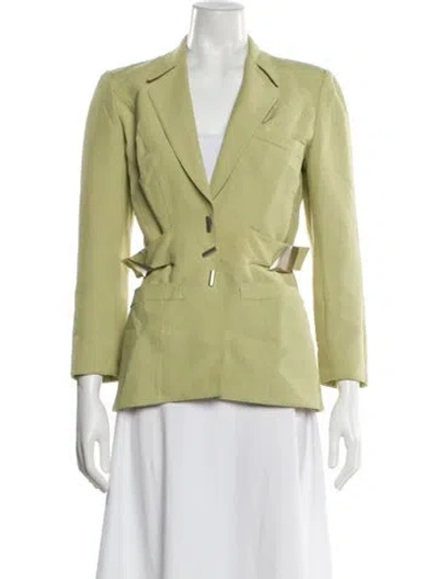 Pre-owned Mugler Vintage 2001 Blazer In Green
