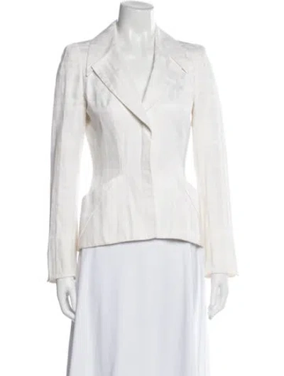 Pre-owned Mugler Vintage 2001 Blazer In White