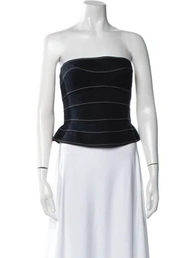 Pre-owned Mugler Vintage 2001 Crop Top In Blue