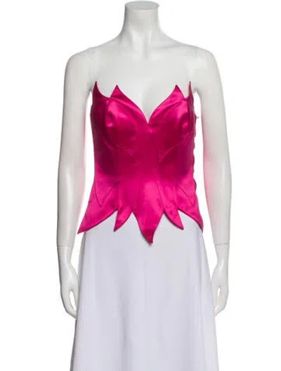 Pre-owned Mugler Vintage 2001 Crop Top In Pink