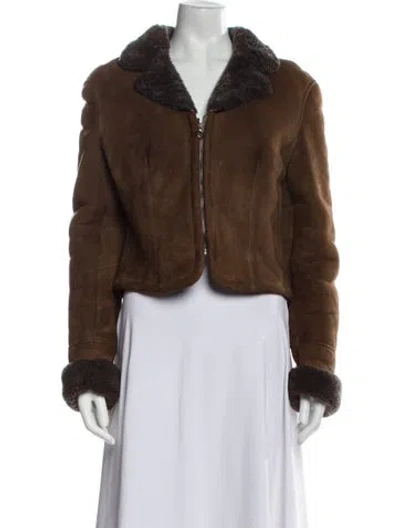 Pre-owned Mugler Vintage 2001 Fur Jacket In Brown