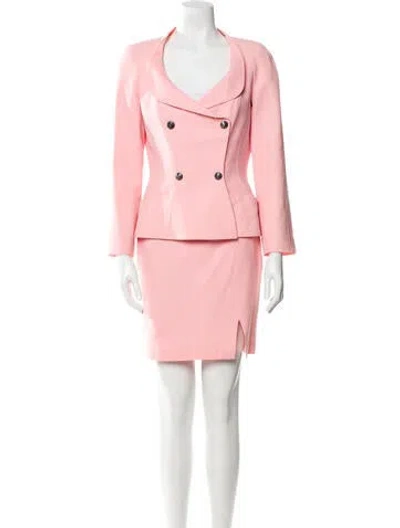 Pre-owned Mugler Vintage 2001 Skirt Suit In Pink