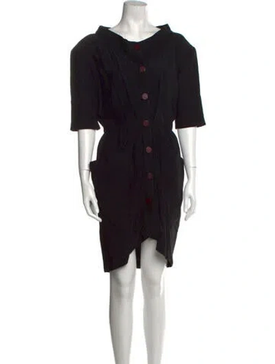 Pre-owned Mugler Vintage Knee-length Dress In Black