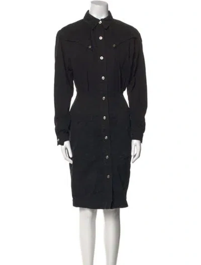 Pre-owned Mugler Vintage Knee-length Dress In Black