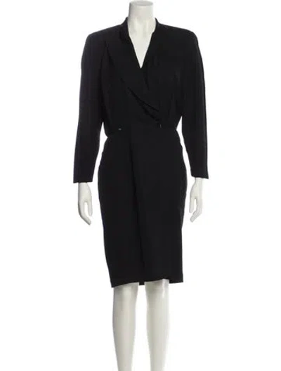 Pre-owned Mugler Vintage Knee-length Dress In Black