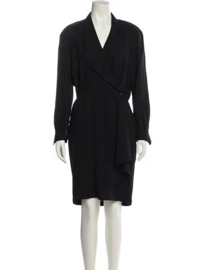 Pre-owned Mugler Vintage Knee-length Dress In Black