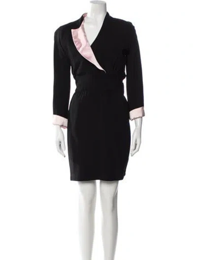 Pre-owned Mugler Vintage Knee-length Dress In Black