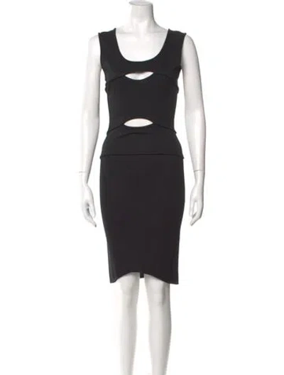 Pre-owned Mugler Vintage Knee-length Dress In Black
