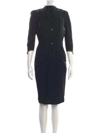 Pre-owned Mugler Vintage Knee-length Dress In Black