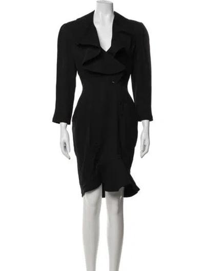 Pre-owned Mugler Vintage Knee-length Dress In Black