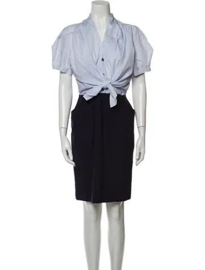 Pre-owned Mugler Vintage Knee-length Dress In Blue