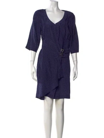 Pre-owned Mugler Vintage Knee-length Dress In Blue