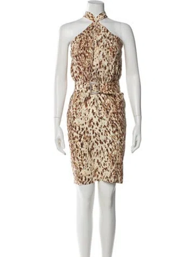 Pre-owned Mugler Vintage Knee-length Dress In Brown