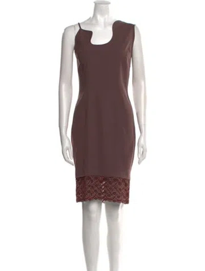 Pre-owned Mugler Vintage Knee-length Dress In Brown