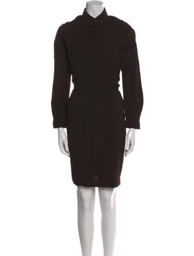 Pre-owned Mugler Vintage Knee-length Dress In Brown