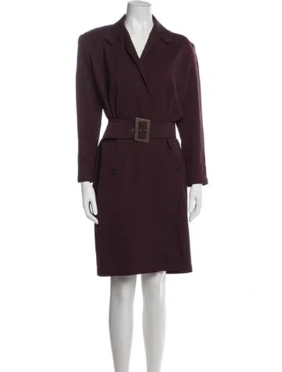 Pre-owned Mugler Vintage Knee-length Dress In Burgundy