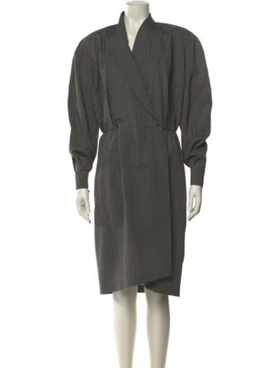 Pre-owned Mugler Vintage Knee-length Dress In Gray
