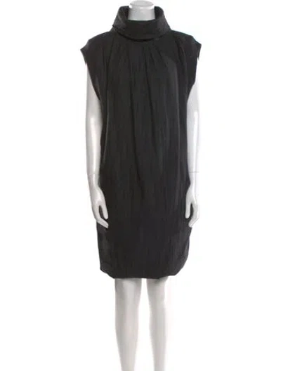 Pre-owned Mugler Vintage Knee-length Dress In Gray
