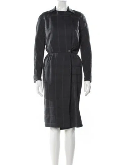 Pre-owned Mugler Vintage Knee-length Dress In Gray
