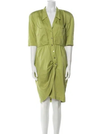 Pre-owned Mugler Vintage Knee-length Dress In Green