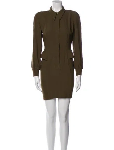 Pre-owned Mugler Vintage Knee-length Dress In Green