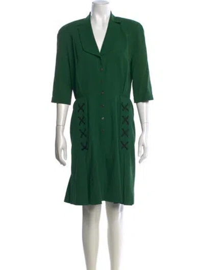 Pre-owned Mugler Vintage Knee-length Dress In Green