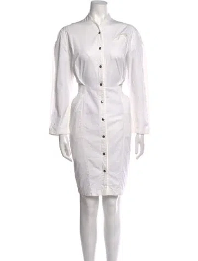 Pre-owned Mugler Vintage Knee-length Dress In Neutral