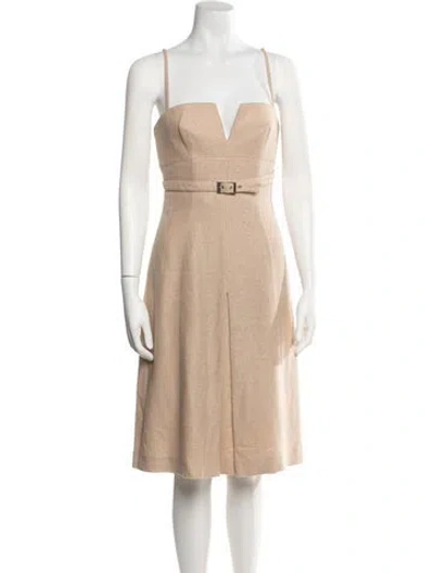 Pre-owned Mugler Vintage Knee-length Dress In Neutrals