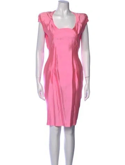 Pre-owned Mugler Vintage Knee-length Dress In Pink