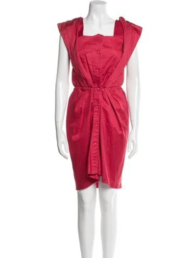 Pre-owned Mugler Vintage Knee-length Dress In Red