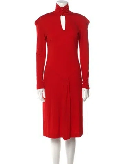 Pre-owned Mugler Vintage Knee-length Dress In Red
