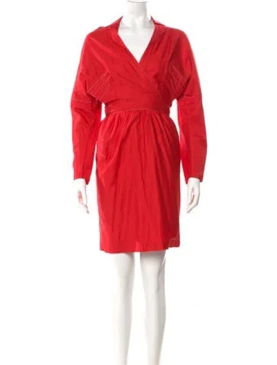 Pre-owned Mugler Vintage Knee-length Dress In Red
