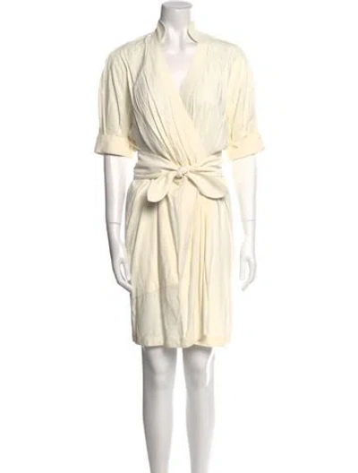 Pre-owned Mugler Vintage Knee-length Dress In White