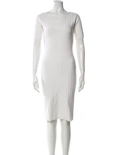 Pre-owned Mugler Vintage Knee-length Dress In White