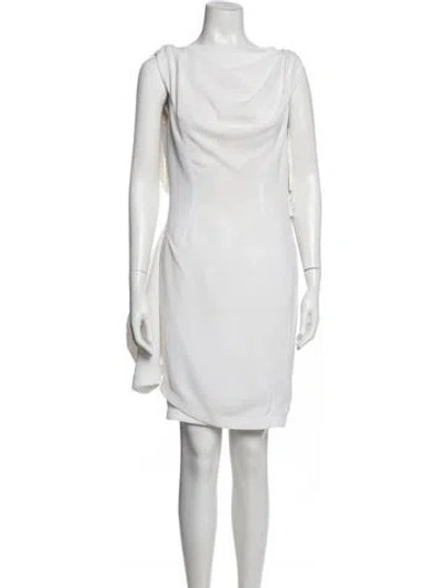 Pre-owned Mugler Vintage Knee-length Dress In White