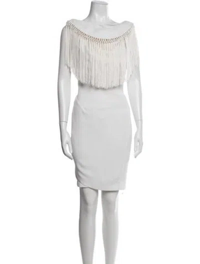 Pre-owned Mugler Vintage Knee-length Dress In White