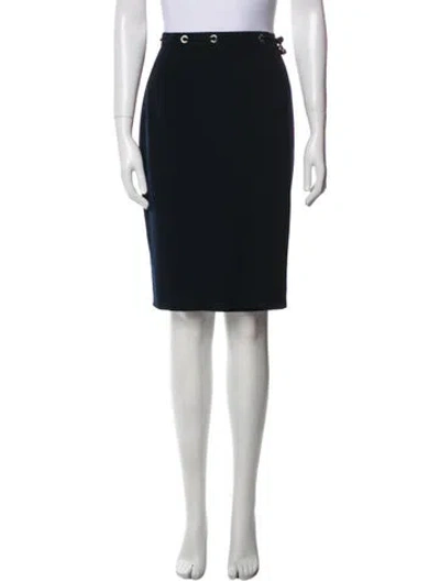 Pre-owned Mugler Vintage Knee-length Skirt In Blue