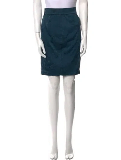 Pre-owned Mugler Vintage Knee-length Skirt In Blue
