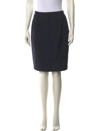 Pre-owned Mugler Vintage Knee-length Skirt In Blue