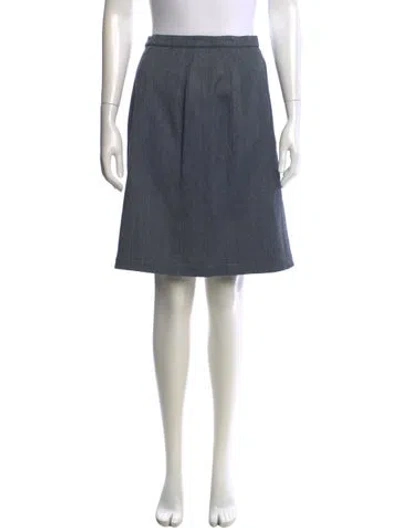 Pre-owned Mugler Vintage Knee-length Skirt In Blue