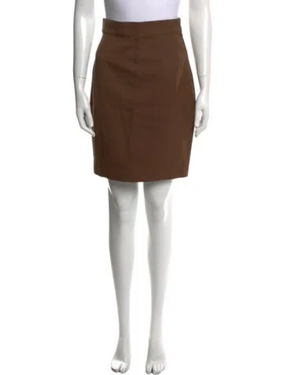 Pre-owned Mugler Vintage Knee-length Skirt In Brown