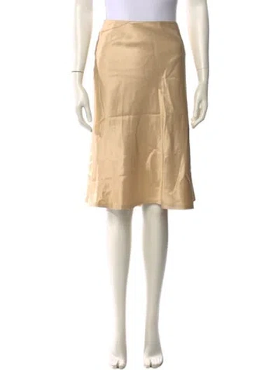 Pre-owned Mugler Vintage Knee-length Skirt In Gold