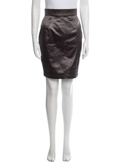 Pre-owned Mugler Vintage Knee-length Skirt In Gray