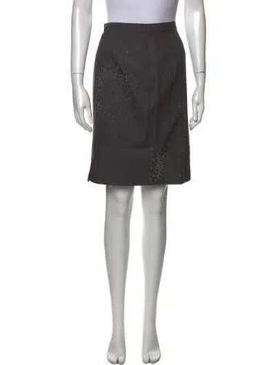 Pre-owned Mugler Vintage Knee-length Skirt In Gray