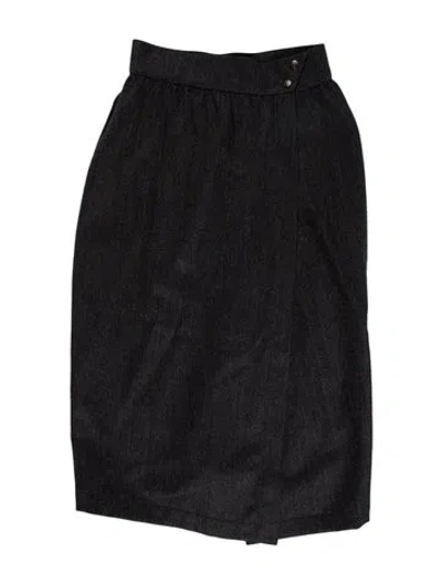 Pre-owned Mugler Vintage Knee-length Skirt In Gray