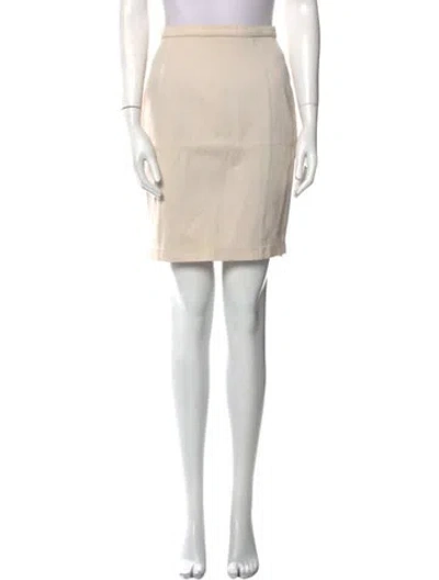 Pre-owned Mugler Vintage Knee-length Skirt In Neutral